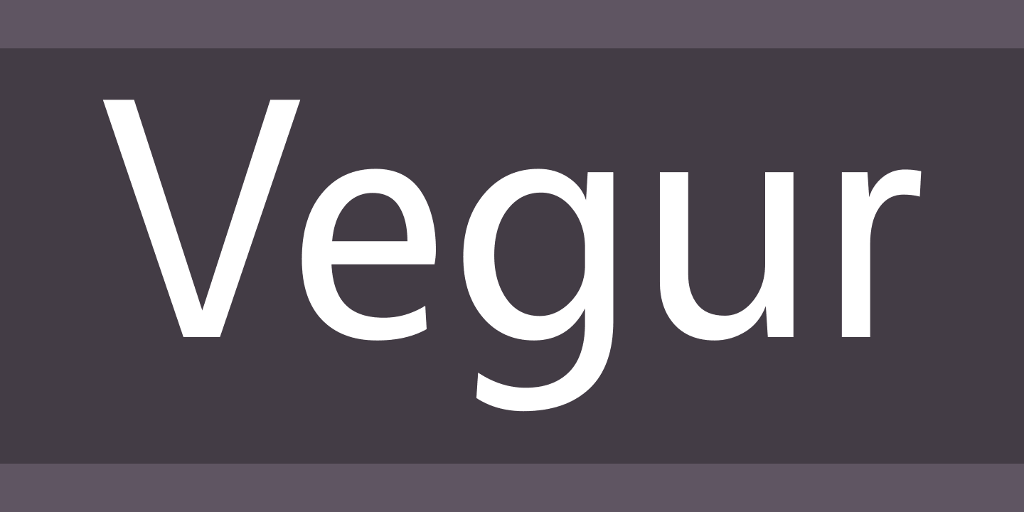 Example font Vegur #1